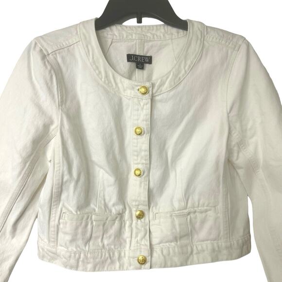 J. Crew Louisa Lady jacket White Denim - Picture 3 of 7
